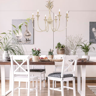 Golden Lighting Lillianne 6 Light Chandelier, Antique Ivory, 0846-6AI