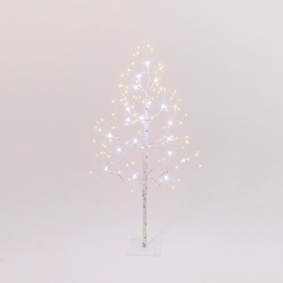 36" White Electric Birch Tree, Lights