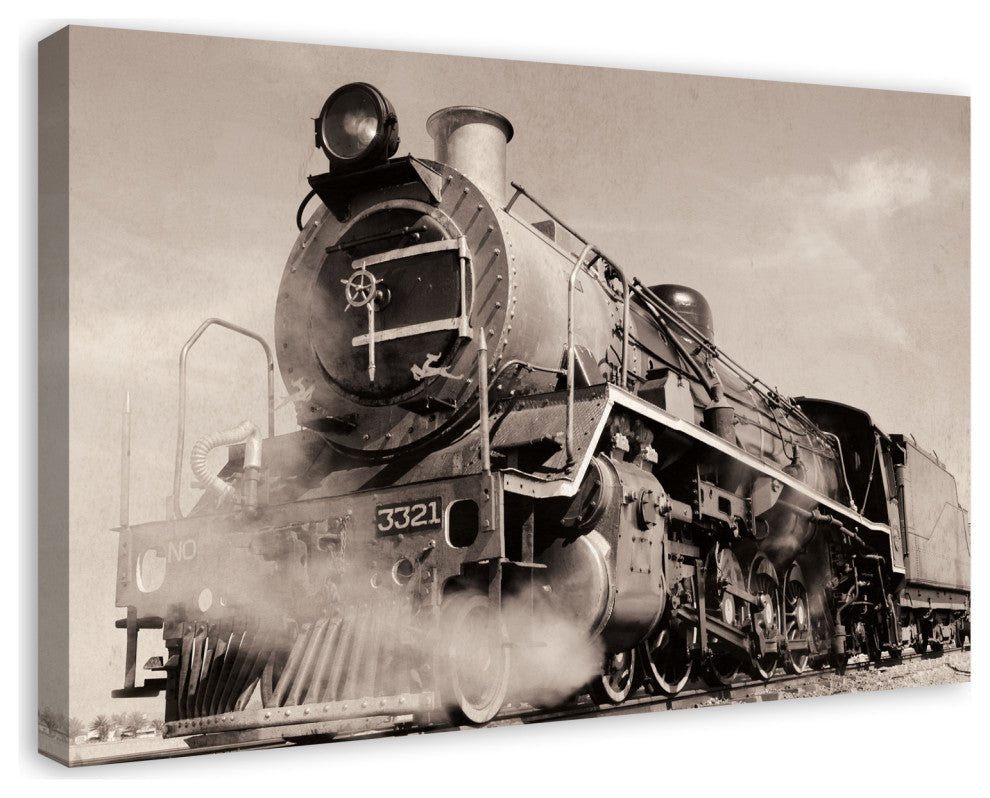 Rustic Steam Engine 24x36 Canvas Wall Art