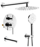 Circular Pressure 3-Function Shower System, Rough-In Valve, Chrome
