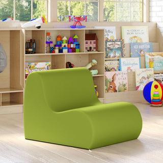 Midtown Foam Classroom Chair, Medium Size - Premium Vinyl - Green
