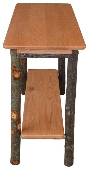 Hickory Console Table, Natural Finish