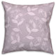 Floral Silhouette Soft Lilac 16x16 Spun Poly Pillow