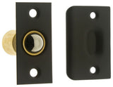 Genuine Solid Brass Wide Square Roller Ball Catch, Oil-Rubbed Bronze
