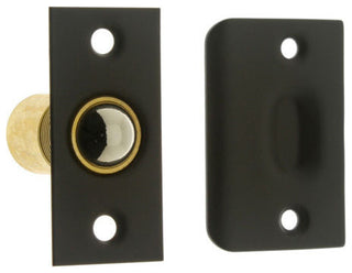 Genuine Solid Brass Wide Square Roller Ball Catch, Oil-Rubbed Bronze