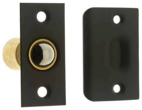 Genuine Solid Brass Wide Square Roller Ball Catch, Oil-Rubbed Bronze