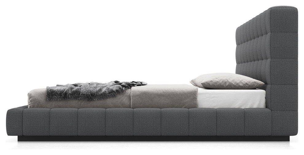 Grafton Bed Carbon Gray Fabric / King