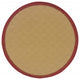 8??Round Beige And Red Plain Indoor Outdoor Area Rug