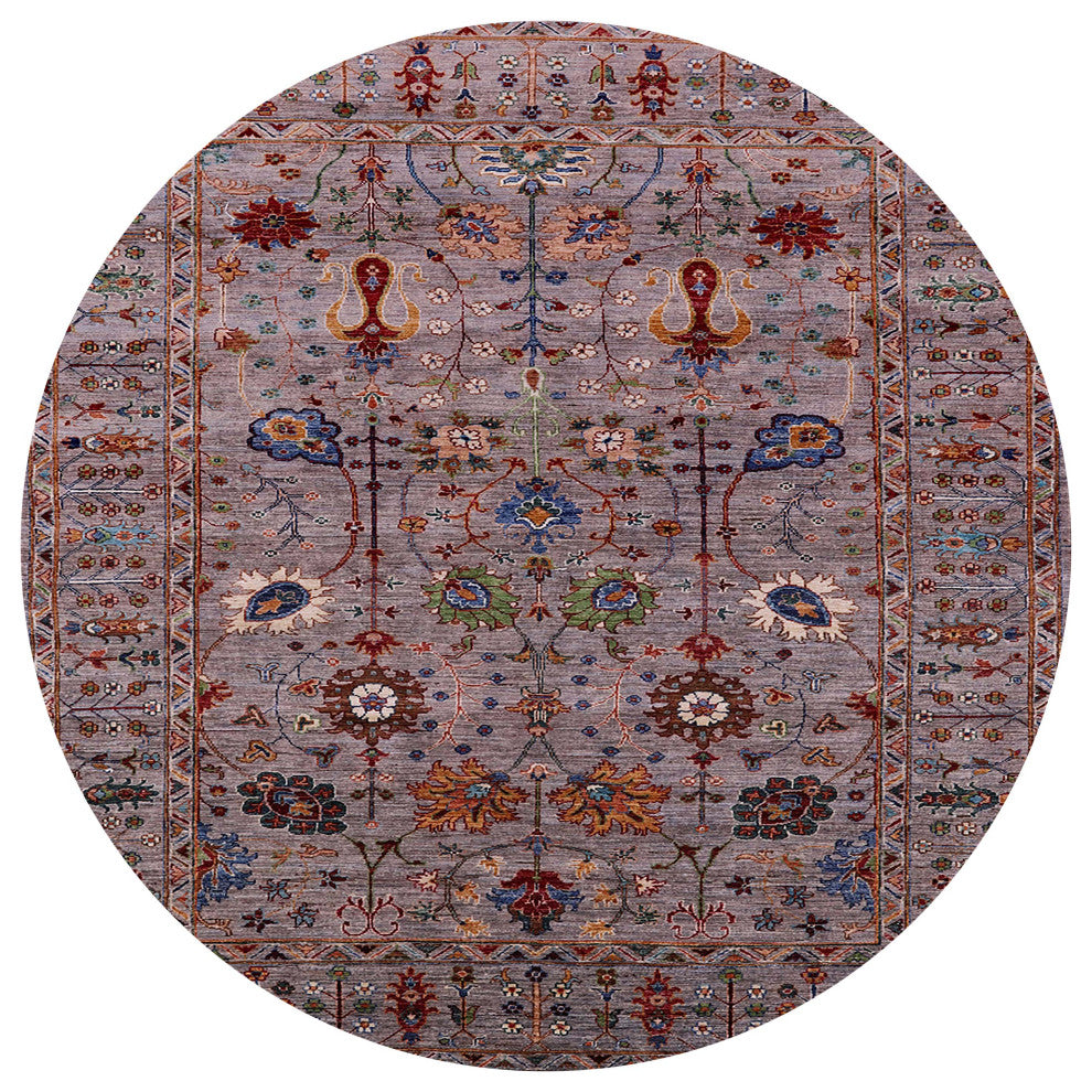 Ahgly Company Indoor Round Mid-Century Modern Area Rugs, 4' Round