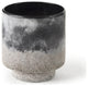 6" Black Brown and Gray Ombre Textured Ceramic Vase