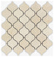 Crema Marfil Honed Lantern Arabesque Marble Mosaic