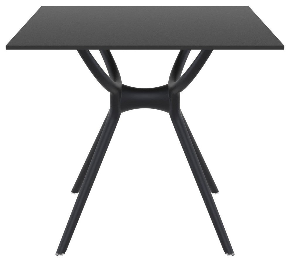Compamia Air Square Dining Table, Black