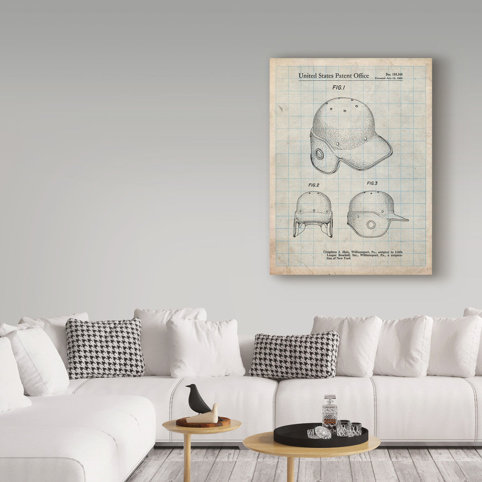 "Baseball Helmet" by Cole Borders, Canvas Art, 24"x18"