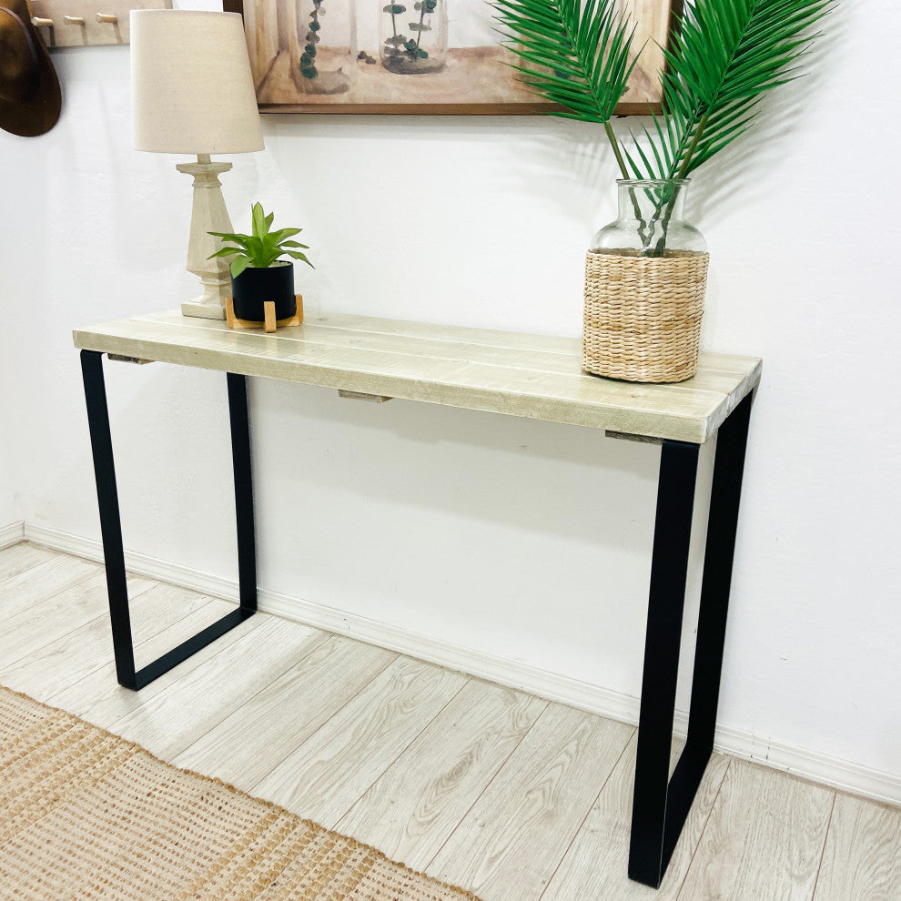 Barn Walls Bedroom Console Table Accent Table, Handcrafted, Sagewash, 48" Length