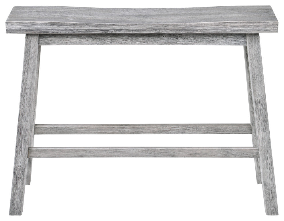 Sonoma Saddle Bench, Storm Gray Wire-Brush