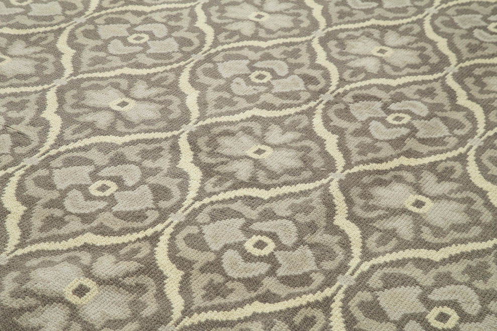 Rug N Carpet - Hand-Knotted Oriental 9' 10" x 13' 9" Unique Grey Oushak Rug