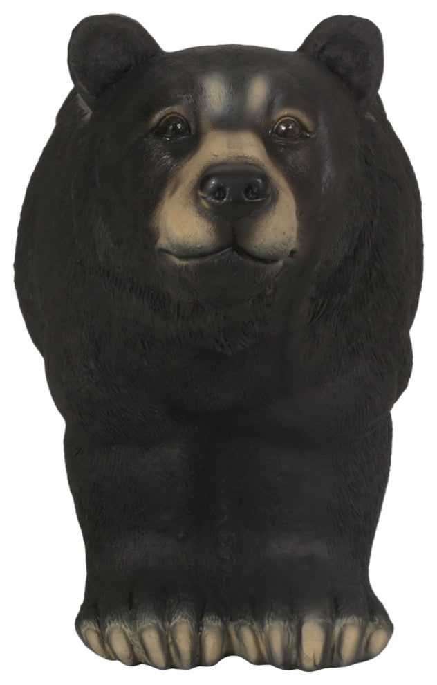 Romer Outdoor Bear Garden Bench, Matte Black