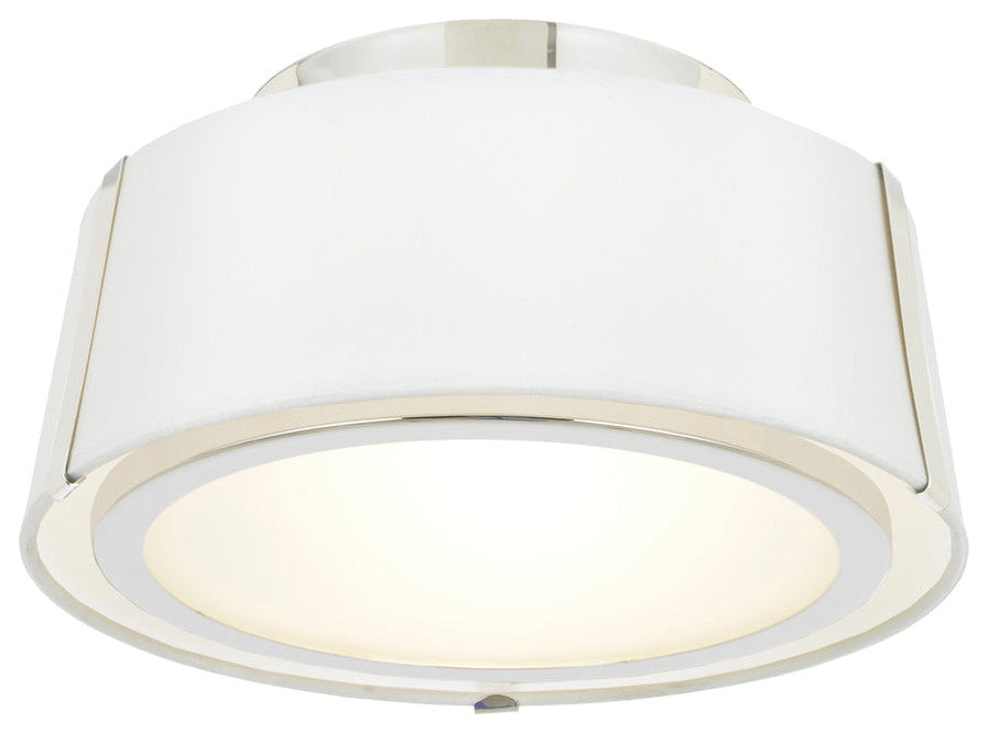 Crystorama FUL-903-PN, 2-Light Ceiling Mount, Polished Nickel