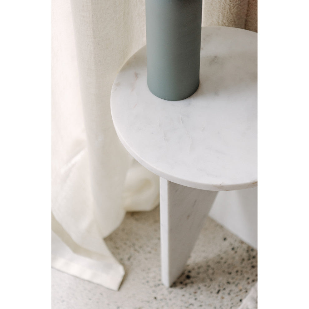 Grace Accent Table White