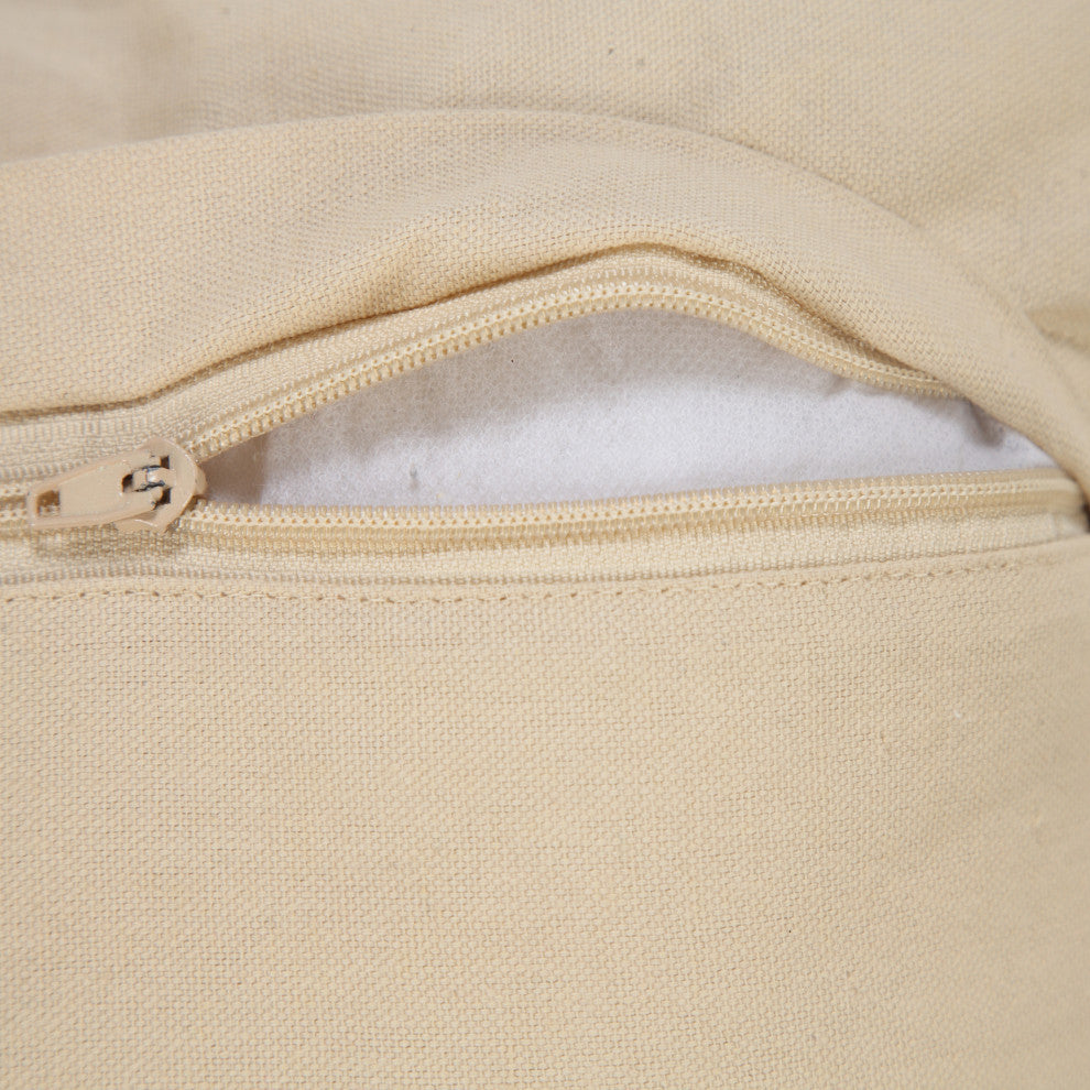 Beige Traditional Textured Medallion Throw Pillow, 20" X 20"