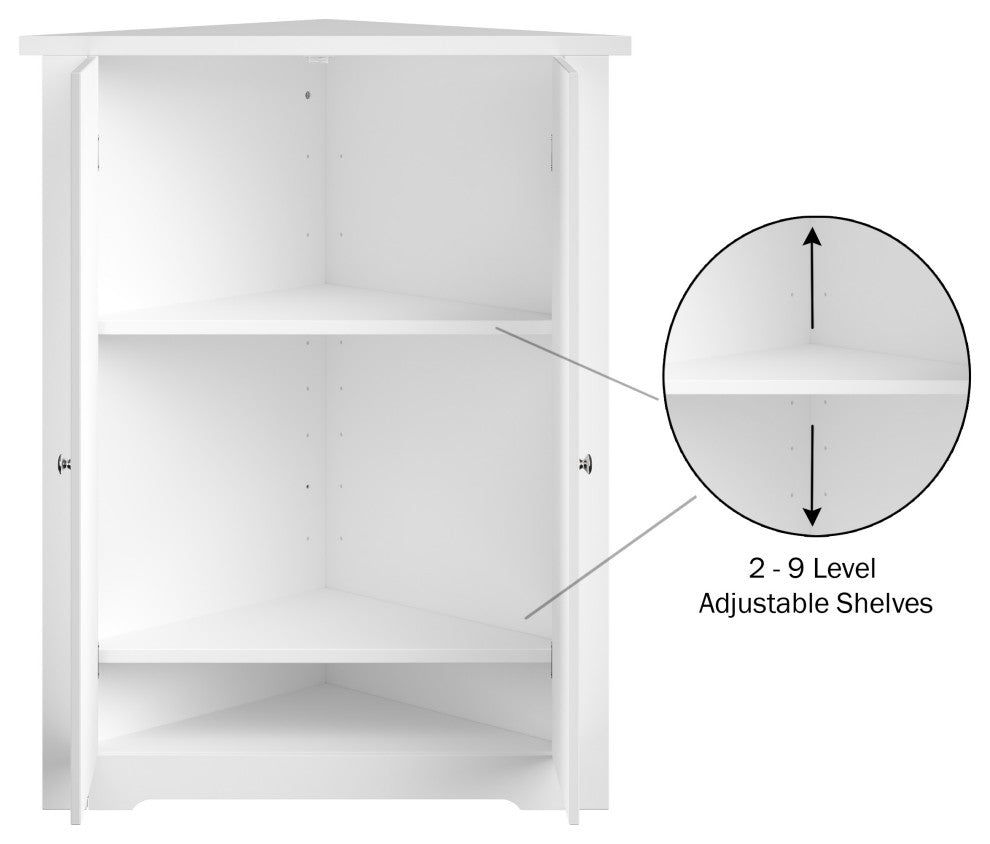 3-Shelf Corner Cabinet