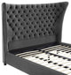 Sassy Gray Velvet King Bed
