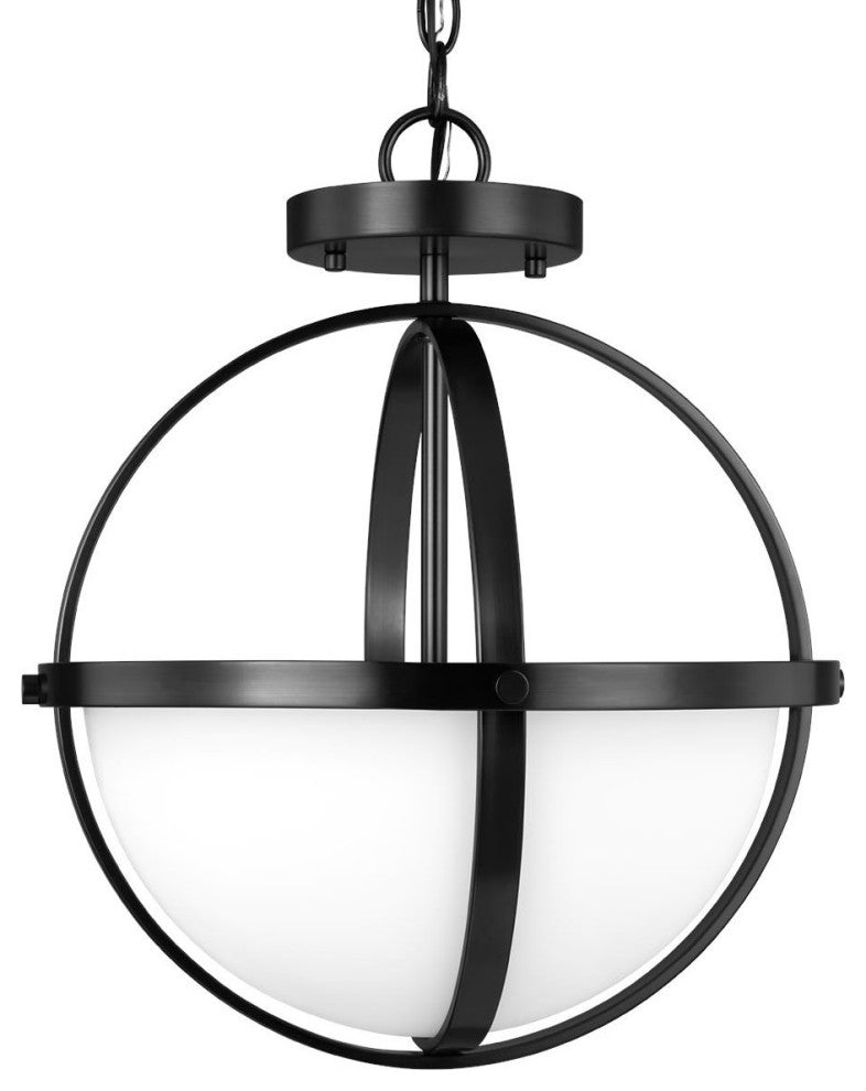 Generation Lighting 7724602 Alturas 2 Light 14"W Outdoor Pendant - Midnight
