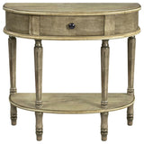 Butler Specialty Company, Mozart Demilune Console Table with Storage, Beige