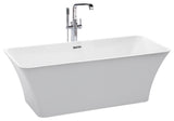 Ether White Freestanding Acrylic Insulated Bath Tub 67"x30"x23", White