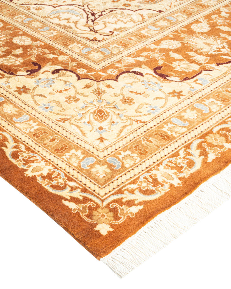 Raj One-of-a-Kind Hand-Knotted Area Rug Brown, 9'2"x12'1"