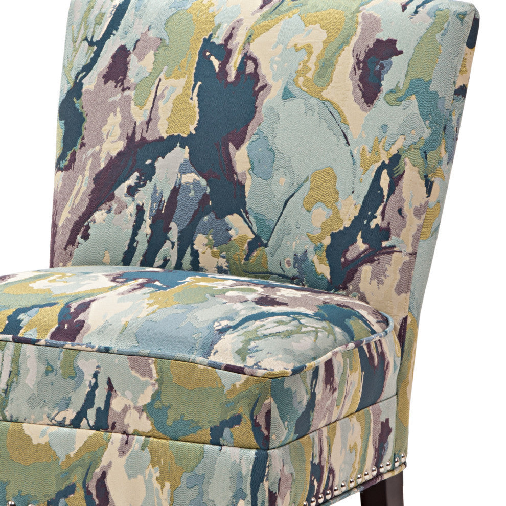 Madison Park Hayden Slipper Accent Chair, Abstract Multi