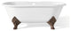 Cheviot Products Carlton Cast Iron Bathtub With Faucet Holes, Antique Bronze