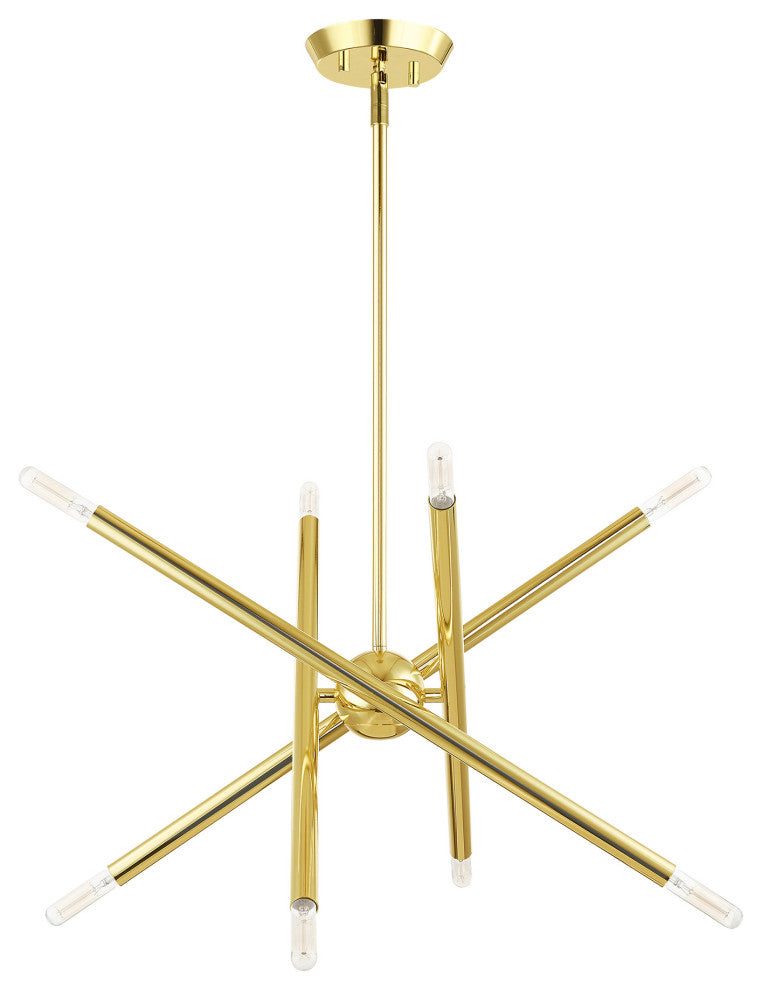 Livex Lighting Soho 8 Light Polished Brass Chandelier