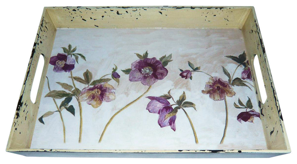 HomeRoots 1" x 11" x 8" Multi Color Metal Inspiration Tray