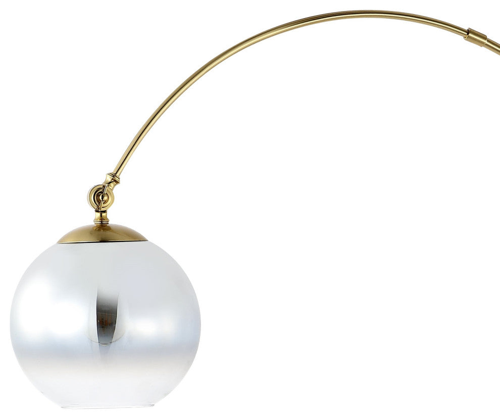 Nora 71" Coastal Vintage Iron LED Floor Lamp, Gold