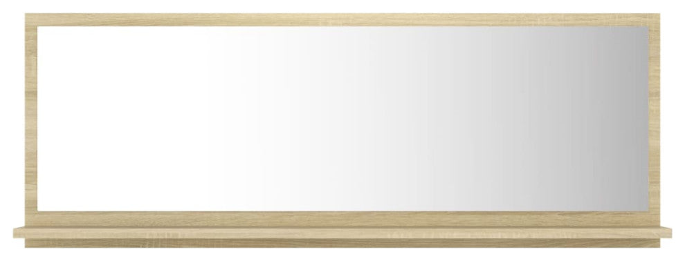vidaXL Mirror Vanity Mirror Wall Mounted Bath Mirror Sonoma Oak Engineered Wood