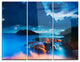 "Rocky Sea With Long Exposure" Photo Metal Wall Art, 3 Panels, 36"x28"