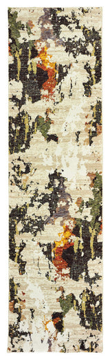 Oriental Weavers Evolution Beige/ Charcoal Abstract Indoor Area Rug 2'3"X8'