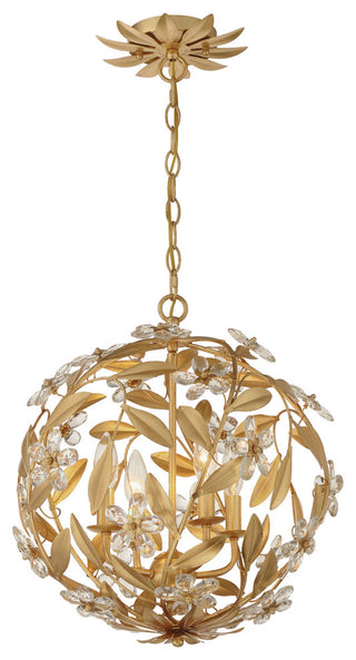 Crystorama Lighting Group MSL-314 Marselle 4 Light 17"W Crystal - Matte White