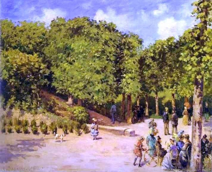 Camille Pissarro Town Garden in Pontoise, Gallery Wrapped Canvas, 20"x25"