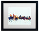 Michael Tompsett 'Liverpool England Skyline Blue' Matted Framed Art, 16x20
