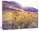 Mountain Pasture with Pink Flowers, Large Flower Canvas Art Print, 40"x30"