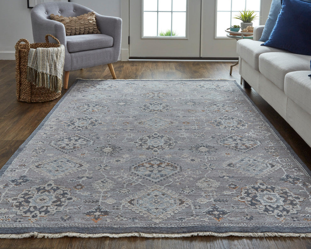 Weave & Wander Edwardo Rug, Gray/Charcoal Gray, 1'-8" X 2'-10" Rug