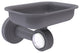 Pacific Beach Wall-Mount Soap Dish Holder with Groovy Accents, Matte Gray