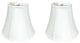 Royal Designs True Bell Basic Lamp Shade, V Notch Fitter, White, 7x14x11.5, Set