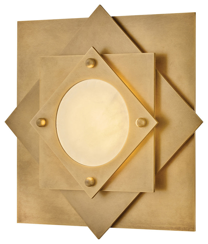 Fredrick Ramond Claude Medium Led Flush Mount, Heritage Brass