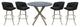 Swivel Counter Metal Pub Set - Joey Stools 26" or 30", Black Lava - Beige, 30", Crackle