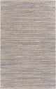 5" x 8" Blue and Cream Braided Jute Area Rug