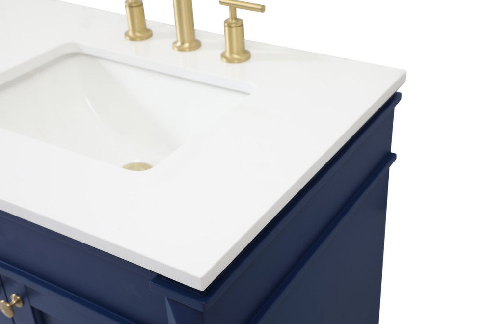 Home Living 21" Transitional Blue-Light Bathroom Vanity