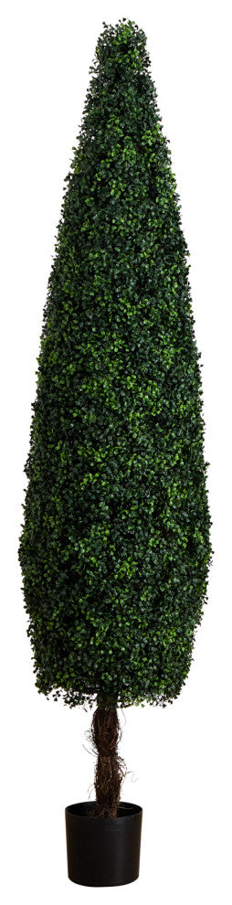 UV Resistant Artificial Boxwood Topiary Cone Tree, Indoor/Outdoor